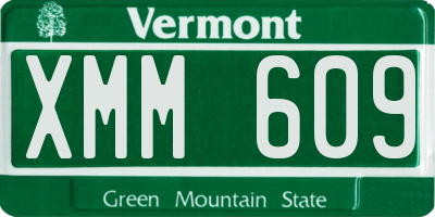VT license plate XMM609