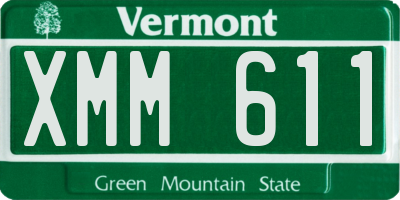 VT license plate XMM611