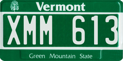 VT license plate XMM613