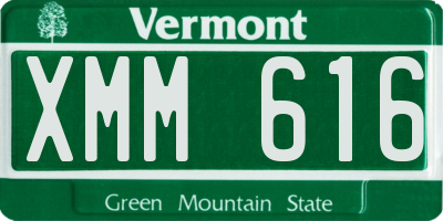 VT license plate XMM616