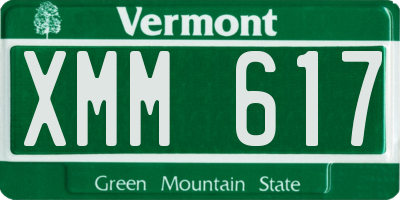 VT license plate XMM617