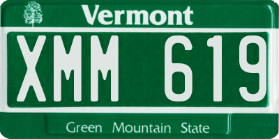 VT license plate XMM619