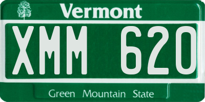VT license plate XMM620