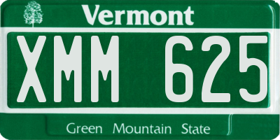 VT license plate XMM625