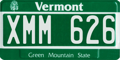 VT license plate XMM626