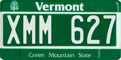 VT license plate XMM627