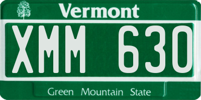 VT license plate XMM630
