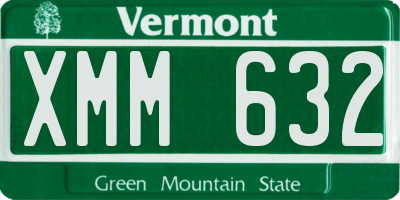 VT license plate XMM632