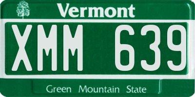 VT license plate XMM639