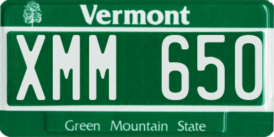 VT license plate XMM650