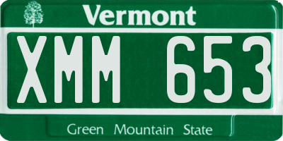 VT license plate XMM653
