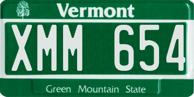 VT license plate XMM654