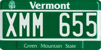 VT license plate XMM655