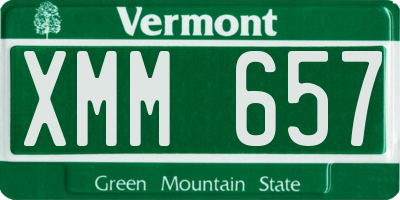 VT license plate XMM657