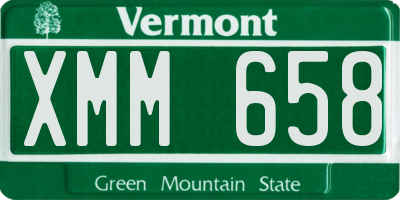 VT license plate XMM658