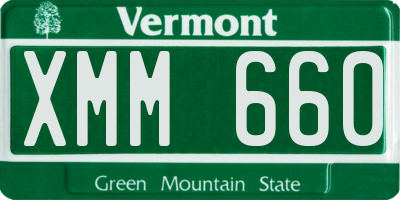 VT license plate XMM660