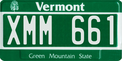 VT license plate XMM661