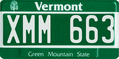 VT license plate XMM663