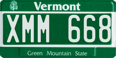 VT license plate XMM668