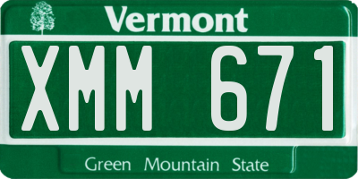 VT license plate XMM671