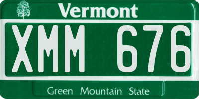VT license plate XMM676
