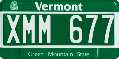 VT license plate XMM677