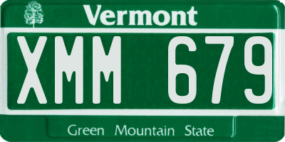 VT license plate XMM679
