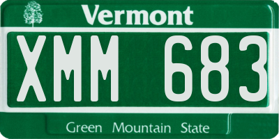 VT license plate XMM683