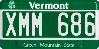 VT license plate XMM686