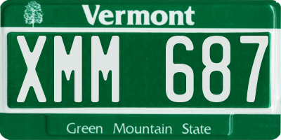 VT license plate XMM687