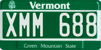 VT license plate XMM688