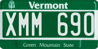 VT license plate XMM690
