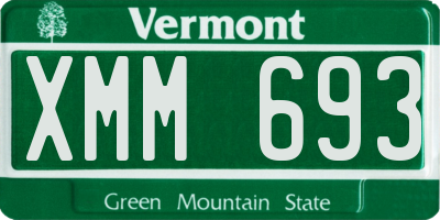 VT license plate XMM693