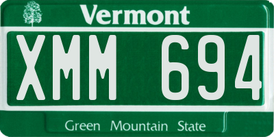 VT license plate XMM694