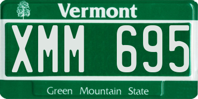 VT license plate XMM695
