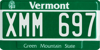 VT license plate XMM697