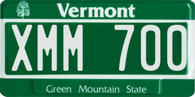 VT license plate XMM700