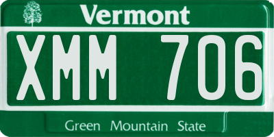 VT license plate XMM706