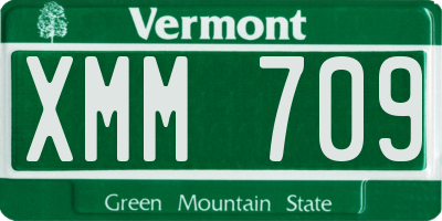 VT license plate XMM709