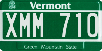 VT license plate XMM710