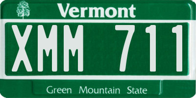 VT license plate XMM711