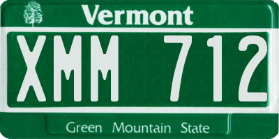VT license plate XMM712