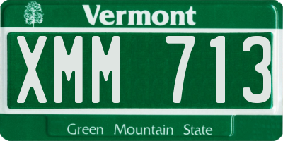 VT license plate XMM713