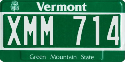 VT license plate XMM714