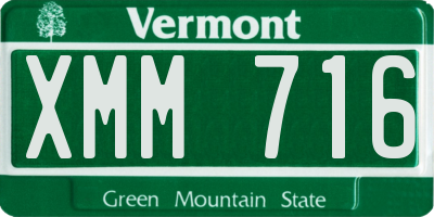 VT license plate XMM716