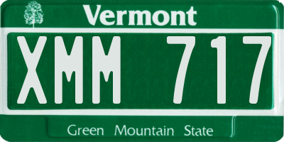 VT license plate XMM717