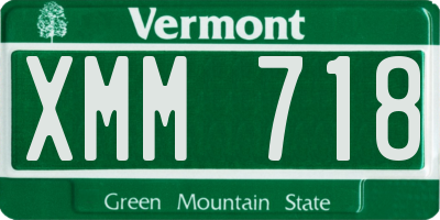 VT license plate XMM718