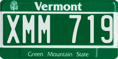 VT license plate XMM719