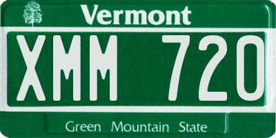 VT license plate XMM720