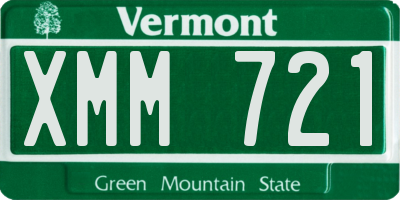 VT license plate XMM721